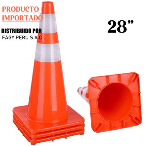 Conos de pvc naranja de 28 pulgadas