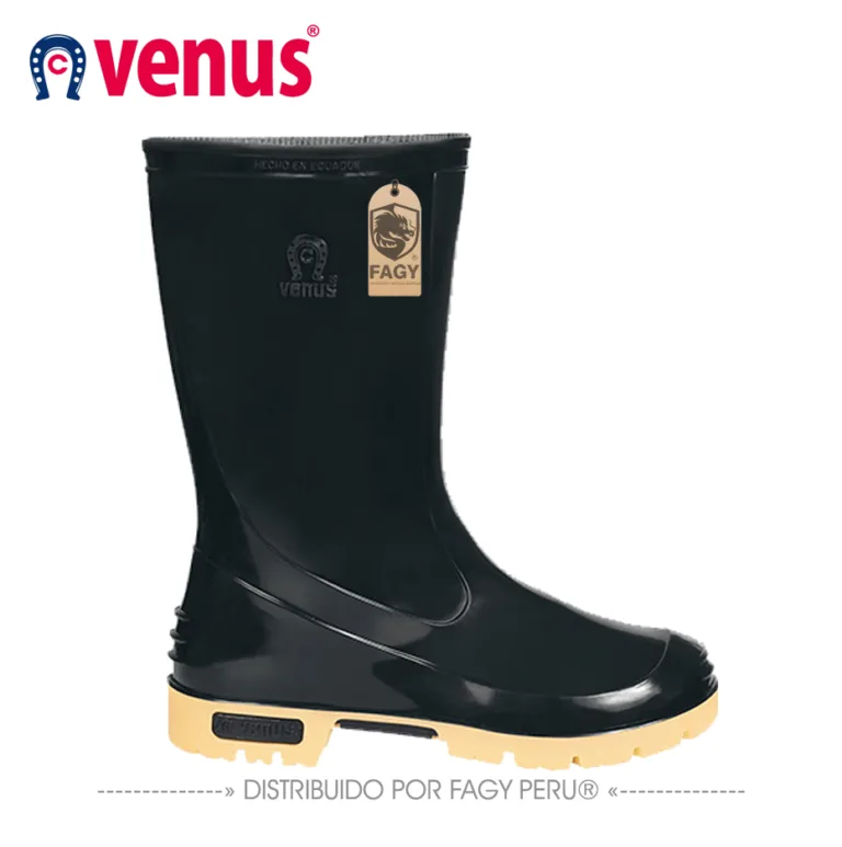 Bota venus infantil sin sticker negro amarillo