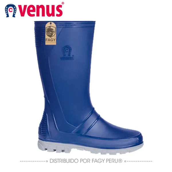 Bota impermeable andina azul marino gris