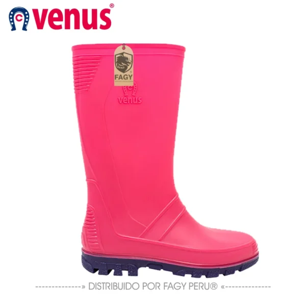 Bota impermeable andina violeta fucsia