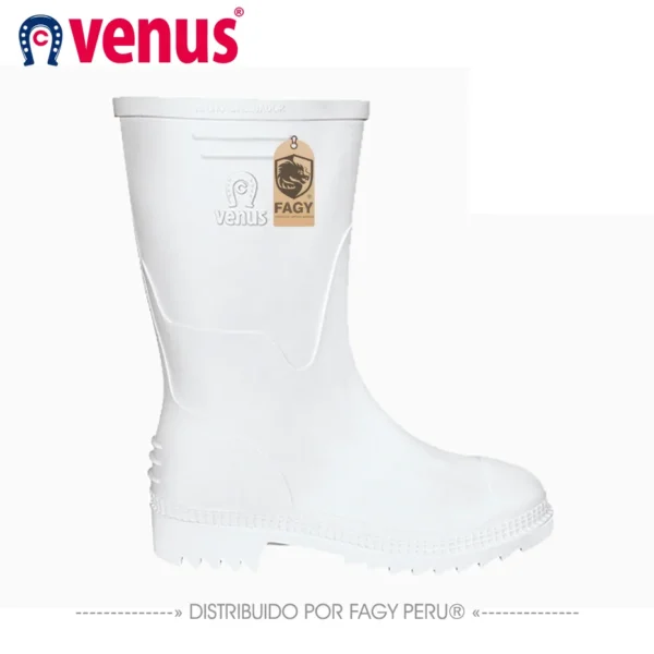 Bota impermeable caminera blanca