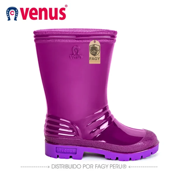 Bota impermeable venus sin sticker infantil violeta