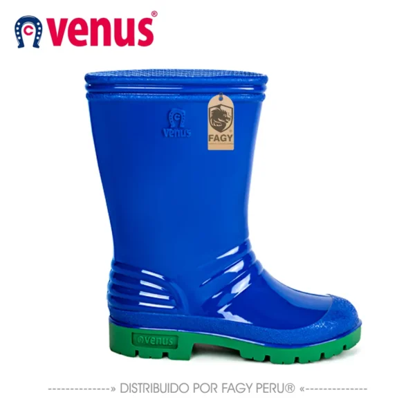 Bota infantil venus sin sticker azul verde