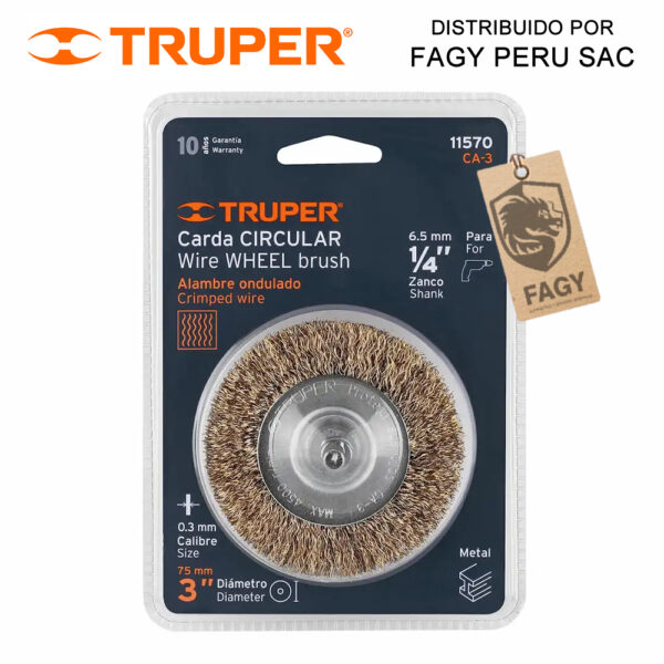 Escobilla circular 3″ Truper 11570