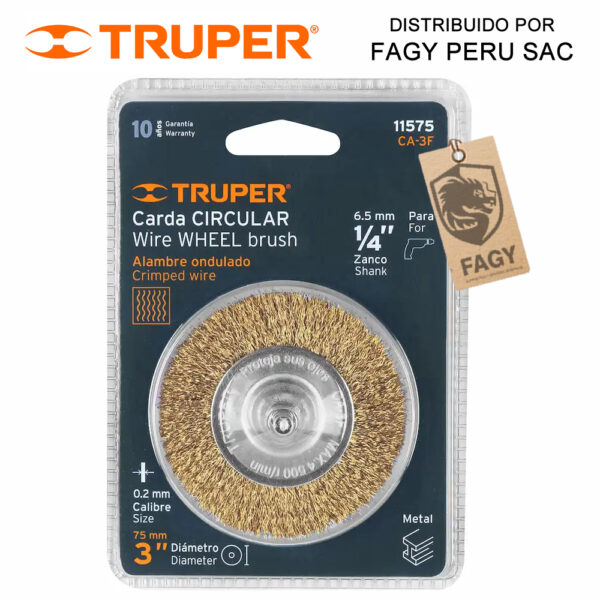 Escobilla circular 3″ Truper 11575