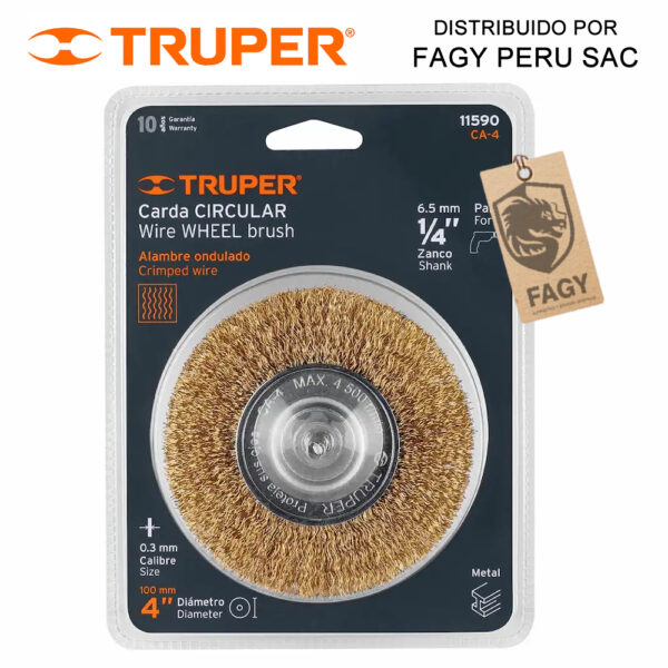 Escobilla circular 4″ Truper 11590