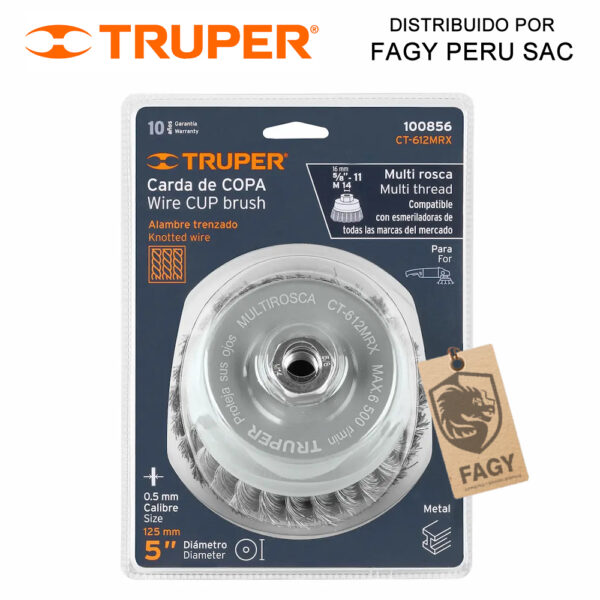 Escobilla tipo copa 5″ Truper 100856