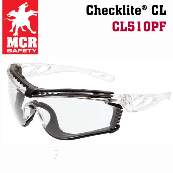 Los anteojos de seguridad MCR están diseñados para proporcionar protección ocular basada en soluciones. ¡El Checklite® CL5 ofrece funciones premium a un precio asequible! El forro de espuma de celda cerrada suave alrededor de cada lente proporciona protección adicional para los ojos, mientras que el elegante marco liviano ahuecado permite un flujo de aire máximo. También cuenta con un templo de bayoneta único que incluye tecnología de retención de tapones para los oídos. Las muescas especialmente diseñadas en las puntas de las patillas aceptan y sujetan los cables de los tapones para los oídos. Con recubrimiento anti empaño MAX6® (Rendimiento 6 veces mayor que las gafas anti-empaño estándar).